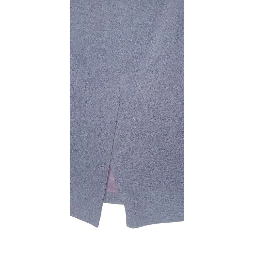 Evan Picone Petites Pencil Midi Skirt 12 Midnight Blue Quiet Luxury Old Money - Picture 11 of 12